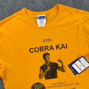 Champion Cobra Kai Medium Yellow T Shirt Licensed Movie Karate Kid Men's